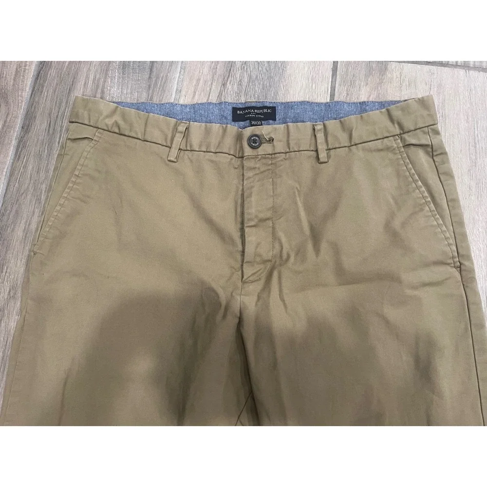 Banana Republic Mason Chino Pants Khaki Tan Athletic Tapered Sz 36x30 Office